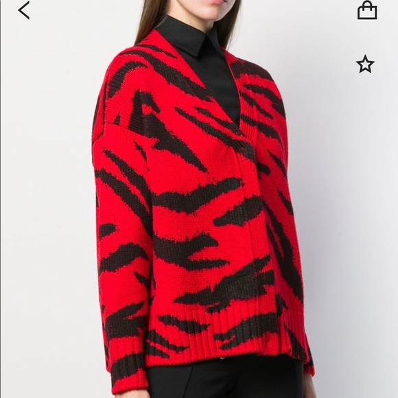 Philosophy di Lorenzo Serafini red tiger cardigan